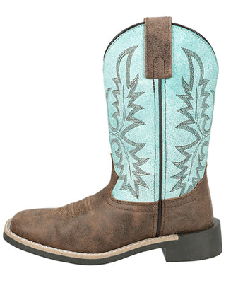 Smoky Mountains Kids Square Toe (Blue/Brown) 3408Y/C