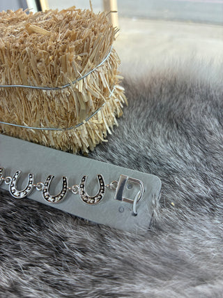Women’s Silver Horseshoe Bracelet (SB-0996)