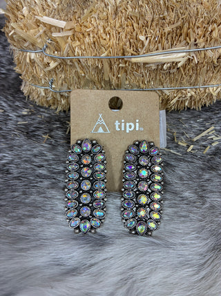 Women’s Glamour Crystal Earrings - SE2536ASAB