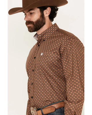Cinch Men's Black Print Button Down Shirt-MTW1105833 BLK