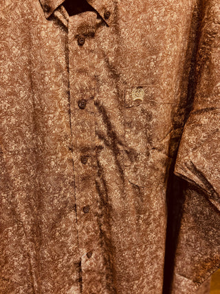 Men's Cinch Brown L/S Print Shirt- MTW110583 BRN