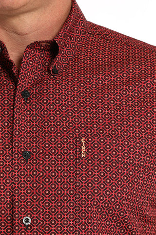 MEN'S CINCH BUTTON-DOWN WESTERN SHIRT- MTW1347118 RED
