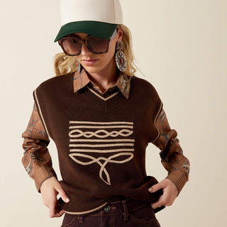Ariat Women Wichita Sweater Vest(Coffee)10079634