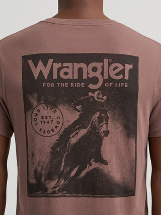 Men’s Wrangler “For The Ride” Cowboy T-Shirt (Brown) 112383938