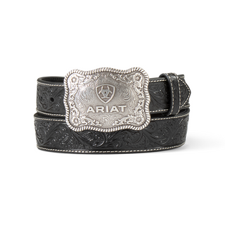 Ariat Men’s Leather Tooled Belt (Black) A1020401