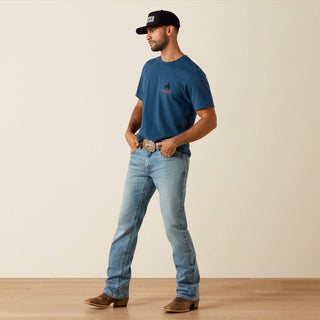 Ariat Flag Bronco Classic Fit T-Shirt (Blue) 10071192