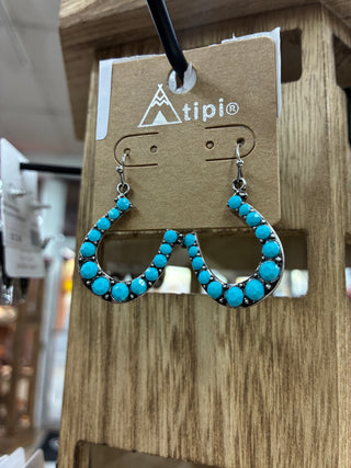 Women’s Turquoise Horseshoe Earring - SE-2955SBTQ