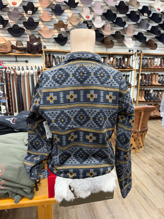 Men's Cinch Aztec 1/4 Zip Sweater (Charcoal) MWK1558006