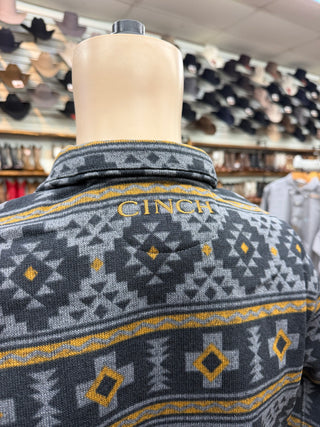 Men's Cinch Aztec 1/4 Zip Sweater (Charcoal) MWK1558006