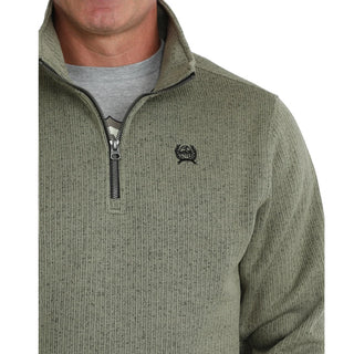 Men's Cinch 1/4 Zip Sweater (Olive) MWK1080021 OLV