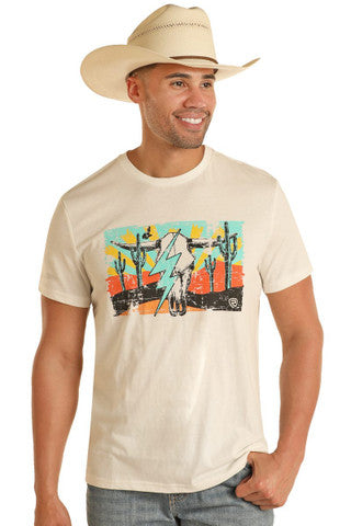 Rock&Roll Skull Graphic Tee(White)-BU21T03679