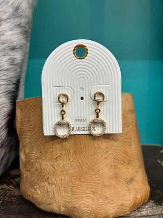 Women’s Pavé Horsebit Earring - Gold BDEB-964 GCL