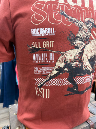 Rock&Roll Men’s Graphic T-Shirt -(Rust) BU21T08868
