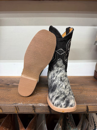 Kids Square Toe Cowhide Boots (Natural) 470340