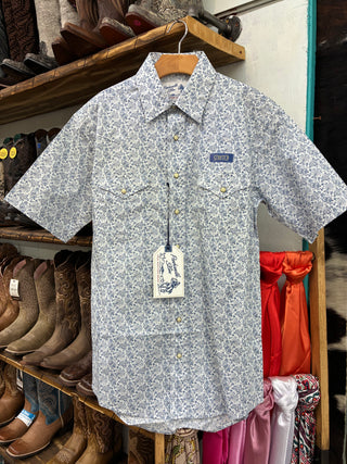 Panhandle Slim Men’s SS Snap Shirt (Blue) PMN2S08152