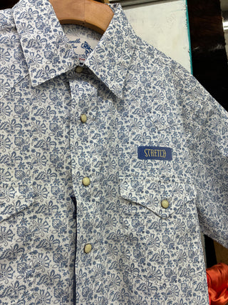 Panhandle Slim Men’s SS Snap Shirt (Blue) PMN2S08152
