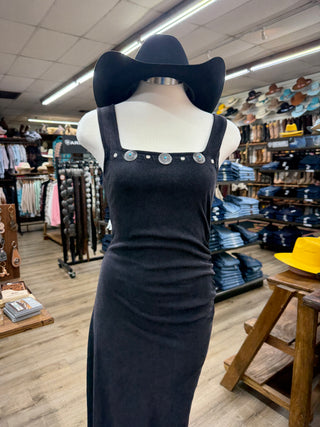 Rock&Roll Ruched Side Dress(Black) BWD0R08804