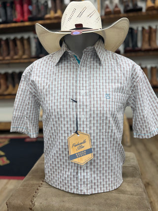 Panhandle Slim Men Short Sleeve 1 PKT Button Up(Multi Plaid)-RMB3S08940