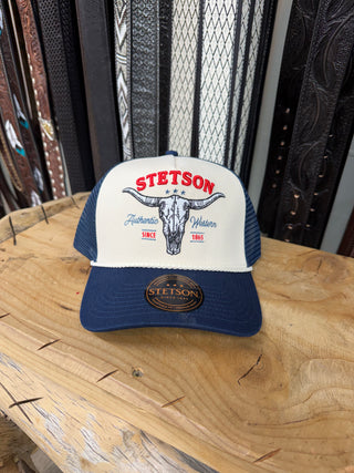 Stetson Long Horn Trucker Cap (Blue) SCSK6T-0003DMAL