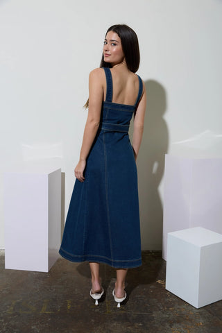 Women’s Western Button Down Dress (Denim) TW2226