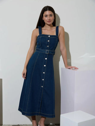 Women’s Western Button Down Dress (Denim) TW2226