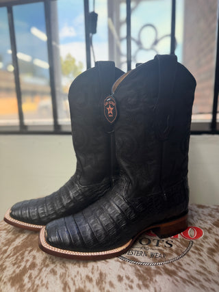 Los Altos Caiman Wide Square Toe Boot(Black)-8228205