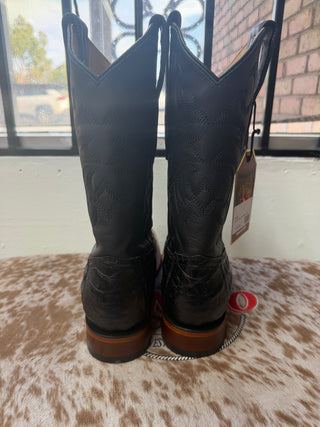 Los Altos Caiman Wide Square Toe Boot(Black)-8228205