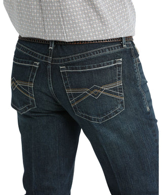 Cinch Men's Ian Dark Stonewash Slim Boot Cut Jean(Indigo)-MB34136001