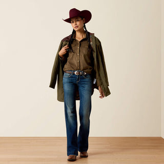 Ariat Women’s Autumn Drift Western Shirt (Olive Green) 10079318