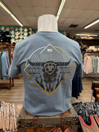 Ariat Men’s Triple Stacker T-Shirt (Blue) 10079365