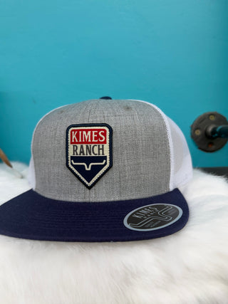 Kimes Ranch Drop In Americana Cap (Grey)-UHA0000095