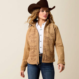 Ariat Women Atlas Jacket(TIGER'S EYE|WILD HORSES PRINT)10079393