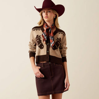 Ariat Women Colter Cardigan(TIGER'S EYE|CHICORY COFFEE)10079394