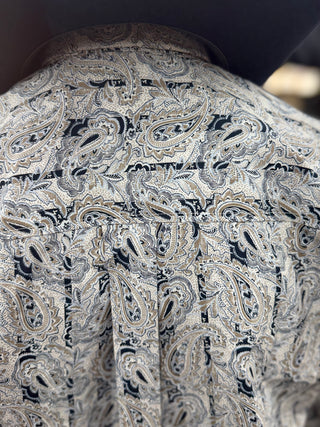CINCH MEN'S CREAM PAISLEY PRINT BUTTON UP SHIRT(Cream)MTW1106154