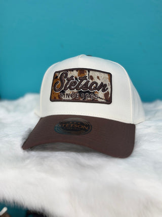 Stetson Cowhide Patch Trucker Hat (Brown) SCSCAF-000452