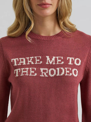 Women’s Wrangler Graphic Knit Sweater (Rose) 112385416
