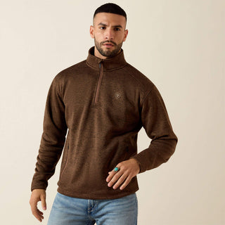 Ariat Caldwell Logo 1/4 Zip Sweater(Carafe)