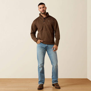 Ariat Caldwell Logo 1/4 Zip Sweater(Carafe)