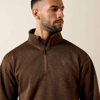 Ariat Caldwell Logo 1/4 Zip Sweater(Carafe)