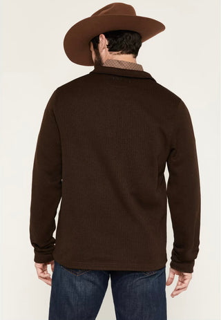Men's Cinch 1/4 Zip Sweater (Brown) MWK1080022