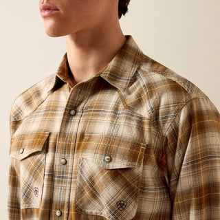 Ariat Men’s Retro Hayes Fitted LS Shirt (Peyote Plaid) 10079299