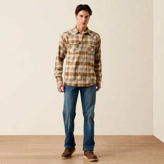 Ariat Men’s Retro Hayes Fitted LS Shirt (Peyote Plaid) 10079299