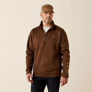 Ariat Caldwell Logo 1/4 Zip Sweater(Carafe)