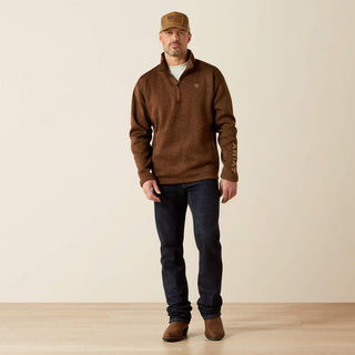 Ariat Caldwell Logo 1/4 Zip Sweater(Carafe)