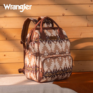 WG2210-9110 Wrangler Aztec Printed Callie Backpack - Tan