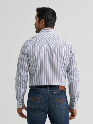 Wrangler® 20X® Competition Advanced Comfort Long Sleeve Shirt - Classic Fit - Navy/Blue - 112384656