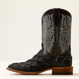 Riverside Wide Square Toe Cowboy Boot (10080346)-BLACK BASS PRINT