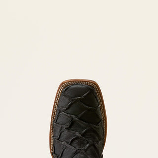 Riverside Wide Square Toe Cowboy Boot (10080346)-BLACK BASS PRINT
