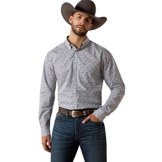 Ariat WF Weaver White Vine Print Shirt- 10073691-Ariat Men’s Shirt