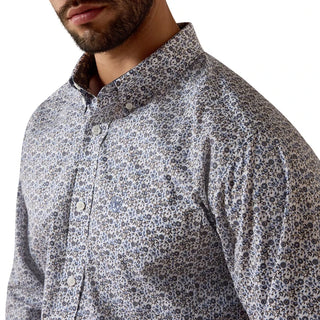 Ariat WF Weaver White Vine Print Shirt- 10073691-Ariat Men’s Shirt